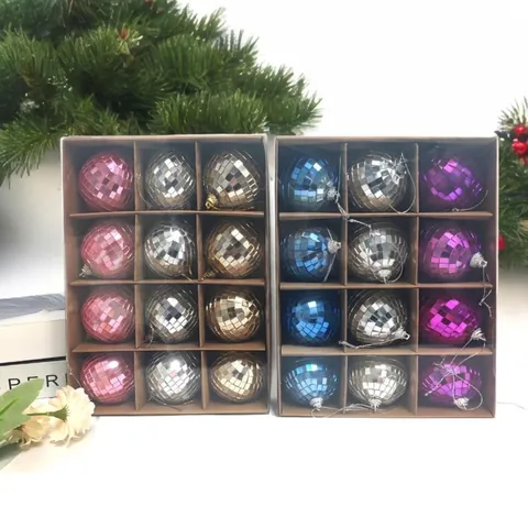 Christmas Mirror Disco Ball Ornaments Reflective Glass Foam Ball Hanging Decor For Wedding Party Stage Festival Tree Accessory