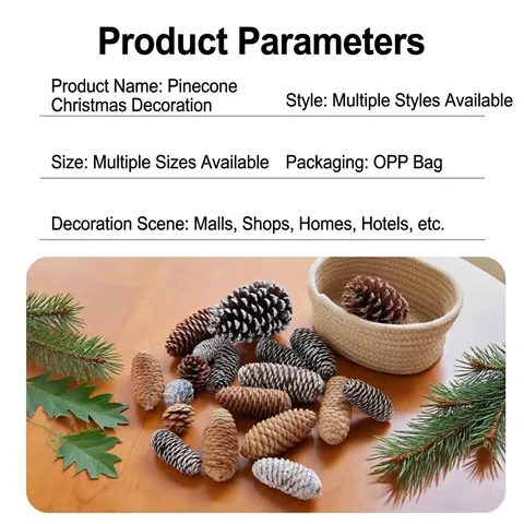 Natural Wood Pine Cones For Christmas Decoration Handmade DIY Wreath Accessories American Local Pine Cone Ornaments Holiday Home Decor