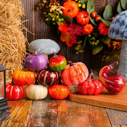 Foam Pumpkin Halloween Thanksgiving Harvest Festive Tabletop Decoration Photo Prop Fall Decor Ornament