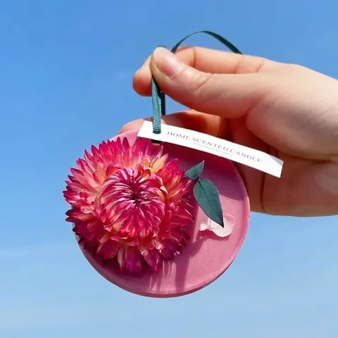 Handgefertigte Natürliche Bienenwachs Duftwachsplatte Kleiderschrank Deodorant Mit Getrockneten Blumen CITTA Design Raumduft Anhänger