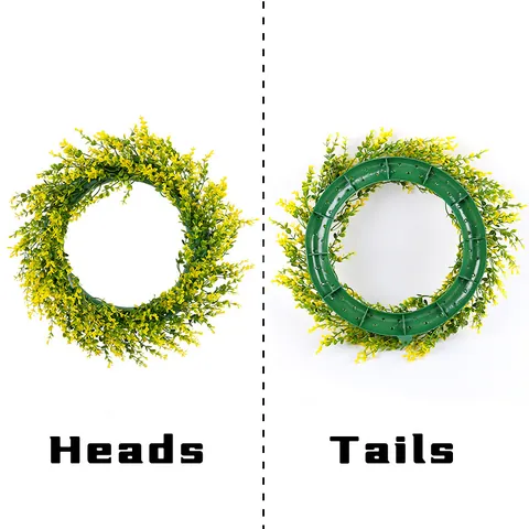 Artificial Spring Eucalyptus Wreath For Front Door Decoration Plastic Green Leaves Wreath Wall Hanging Home Decor For Festival Party