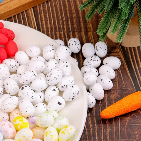 Mini Easter Eggs Decoration Speckled Foam Eggs Artificial Bird Eggs For Easter Party Favors DIY Crafts Home Decor