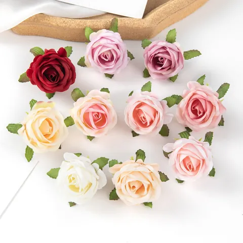 Forest Style Simulation Silk Rose Flower Head Artificial Flower For DIY Crafts Wedding Headband Wreath Hat Decoration