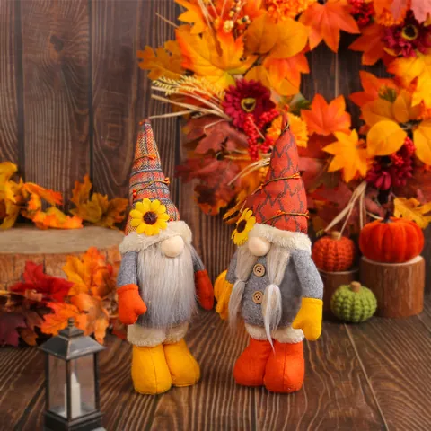 Girasol Gnomo Peluche Decoración Fiesta de la Cosecha Acción de Gracias Muñeca Sin Rostro Ornamento de Mesa Para Otoño Hogar