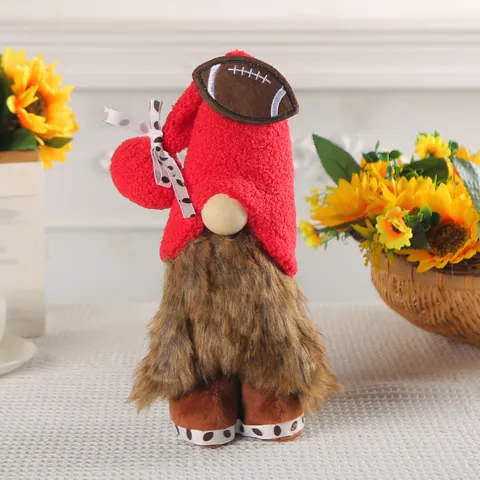 Sports Theme Gnome Plush Faceless Doll Baseball Football Style Handmade Gnome For Home Party Decor Gift Nordic Decoration
