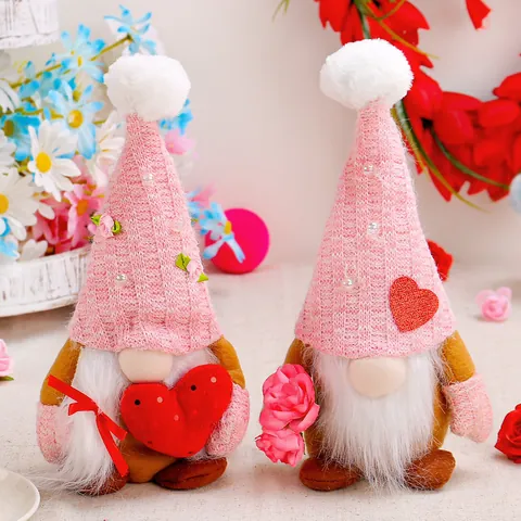 Moederdag Gebreide Kabouter Rudolph Pluche Pop Gezichtsloze Oude Man Ornament Voor Feestelijke Huisfeest Decoratie Cadeau Voor Vrouwen
