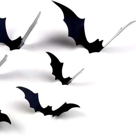 Halloween 3D Bat Spider Wall Stickers Black PVC Stereoscopic DIY Party Decoration Props For Home Living Room Scene Layout