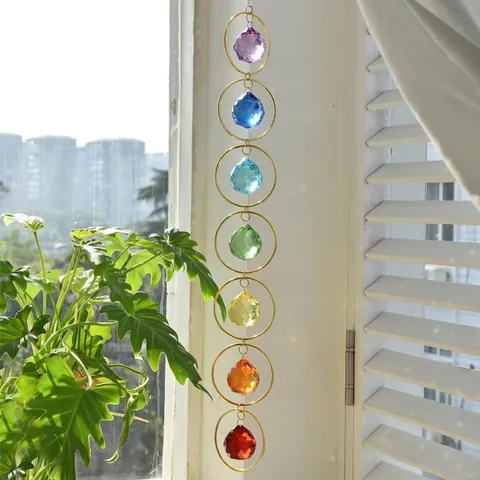 Regenbogen Kristall Suncatcher Hängendes Windspiel Ornament Für Fenster Garten Terrasse Deko Prisma Sonnenfänger Anhänger