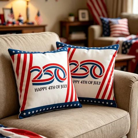 Independence Day America 250 Commemorative Linen Throw Pillow Cover Happy 4th Of July Decorative Square Cushion Case For Sofa