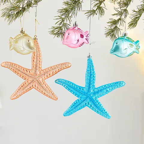 Creatieve Makreel Vis Kerstversiering Glitter PVC Vis Hanger Voor Kerstboom Decoratie Feestelijke Party Sfeer Layout