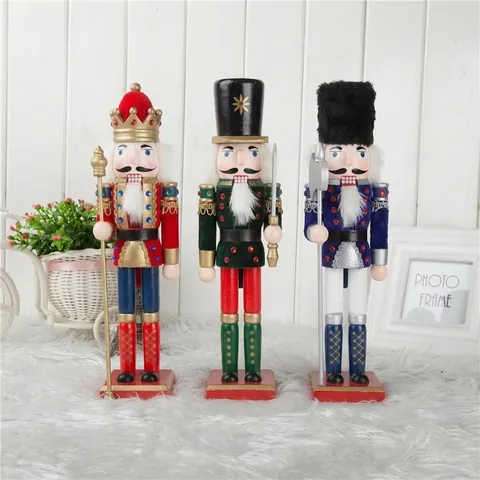Nussknacker SB58190 Holz Nussknacker Soldat Figur Klassische Festliche Szenendekoration Für Weihnachtsfeier Haus Ornament