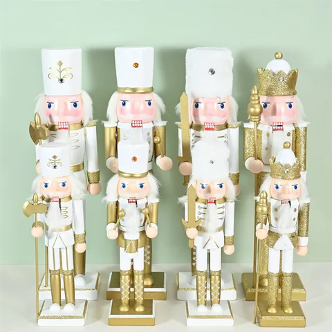 Schiaccianoci Europeo Soldato in Legno Burattino Soldato Figurine Natale Capodanno Tavolo Decorazione Casa Ornamento
