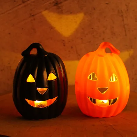 Linterna de Calabaza LED de Halloween Jack O Lantern Portátil Cubo para Niños Fiesta Festival Decoración del Hogar