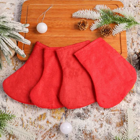 Kleine Kerstsok Cadeauzak Rendier Sneeuwpop Kerstman Beer Ruit Boord Snoepzak Ophangend Ornament Feest Decor