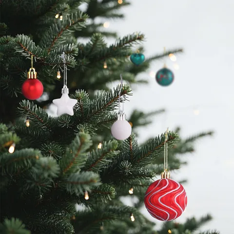 Weihnachtskugeln Ornament Geschenkbox Set Bruchsicher Hängende Dekorationen Gemischte Farben Für Baum Party Home Dekor