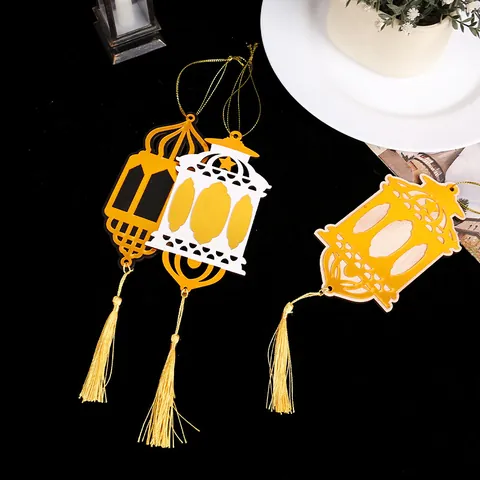 Wooden Hollow Palace Lantern Ramadan Eid Mubarak Festival Decoration Creative Hanging Pendant With Silky Tassel Home Ornament