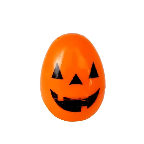 Scatola di Caramelle a Forma di Uovo con Faccia da Zucca di Halloween Giocattolo con Lanterna di Zucca in Plastica Arancione per Bomboniera Decorazione Festiva