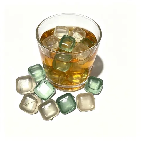Herbruikbare Plastic Ijsblokjes Voor Drankjes Koeling PE Materiaal Ronde Vierkante Vorm Ijskorrel Voor Bar Feest Veelkleurige Set