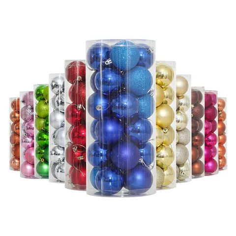 Bruchsichere PVC Weihnachtskugeln Ornamente Galvanisiert Glänzend Matt Glitzer Sortierte Weihnachtsbaum Hängedekorationen Für Zuhause Feiertag Party Deko
