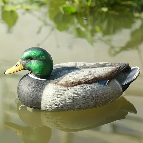 Realistic Floating Mallard Duck Decoy Plastic Fake Duck Ornament For Outdoor Garden Pond Yard Decoration Hunting Bait