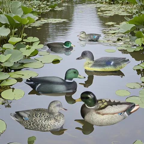 Lifelike Floating PE Plastic Duck Decoy For Garden Pond Decoration Realistic Mallard Duck Model Waterproof Outdoor Yard Animal Ornament Landscape Decor