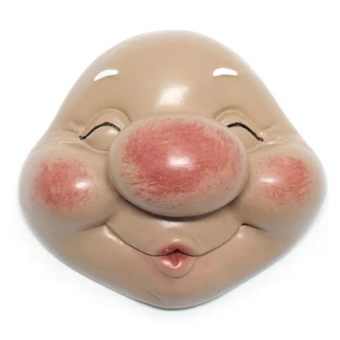 Resin Gnome Face Accessory Cartoon Dwarf Doll DIY Craft Parts Pouting Expression Hand Painted Decorative Ornament Accessory