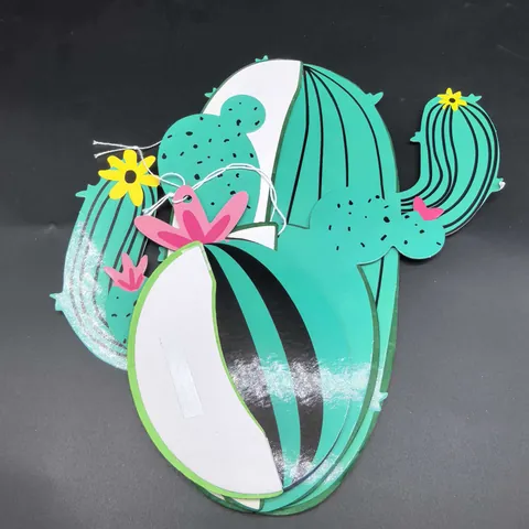 Mexican Carnival Cactus Honeycomb Ball Paper Party Decorations Set Green Tropical Theme Hanging Props For Cinco De Mayo Celebration