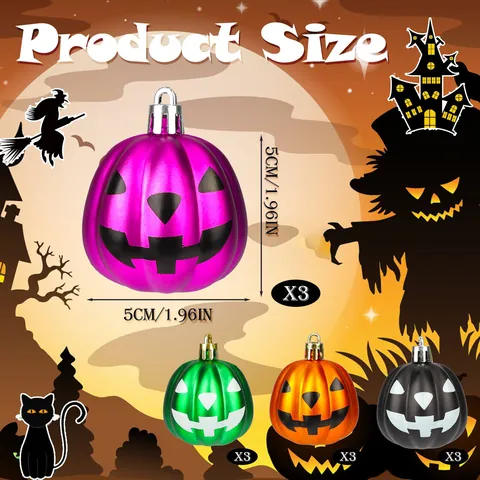 Palle di Decorazione della Zucca di Halloween Colorato Viso di Fantasma Plastica Appeso Ornamenti Per Festa Casa Centro Commerciale Vacanza Arredamento
