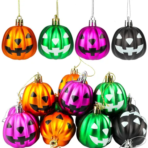 Palle di Decorazione della Zucca di Halloween Colorato Viso di Fantasma Plastica Appeso Ornamenti Per Festa Casa Centro Commerciale Vacanza Arredamento