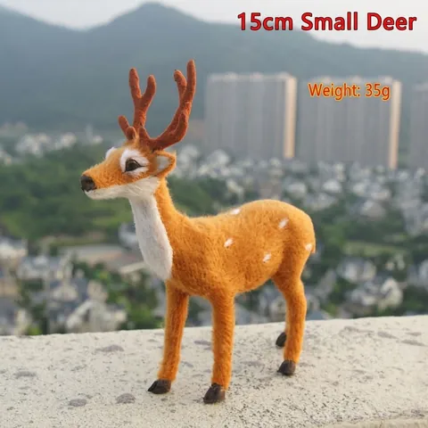 Simulation Christmas Reindeer Decoration Realistic Spotted Deer Ornament For Holiday Window Display Home Desktop Festive Decor