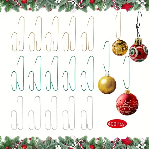 C-Form Metall Weihnachts Ornament Haken Zum Aufhängen Von Bällen Dekorationen Feiertag Party Zubehör Gold Silber Grün