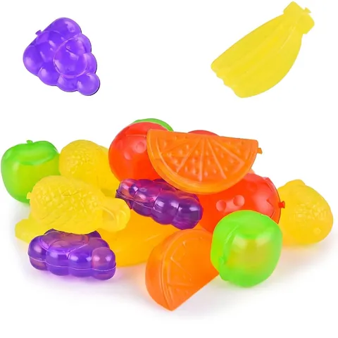 Glaçons en Plastique Réutilisables Formes de Fruits Multicolores Sans BPA Congélation Rapide pour Boissons Bar Fête Été