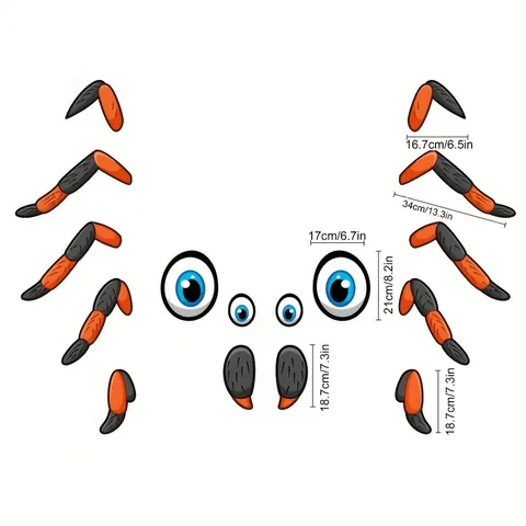 Halloween Spider Bat Car Trunk Decorations PVC Garage Door Stickers Wall Decals For Halloween Party Outdoor Scary Festival Decor
