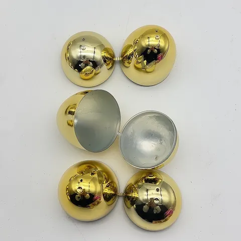 Electroplated Plastic Easter Egg Shells Decorative Gold Metallic Mirror Filling Eggs For Festival Party Home Decor Gift