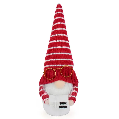 Back To School Gnome Figurine Book Lover Faceless Doll Reading Elf Plush Decoration For Classroom Study Room Desktop Gift