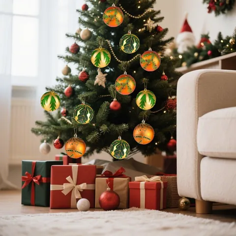 Handgemaakte Geschilderde Kunststof Kerstballen Voor Kerstboom Decoratie Feestelijke Sfeer Ornamenten Home Decor