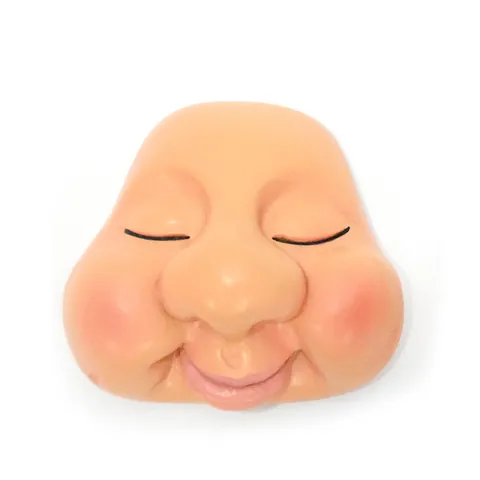 Christmas Santa Claus Closed Eyes Gnome Face Accessories DIY Resin Big Nose Faceless Doll Miniature Figurine Parts Handmade Craft Decor