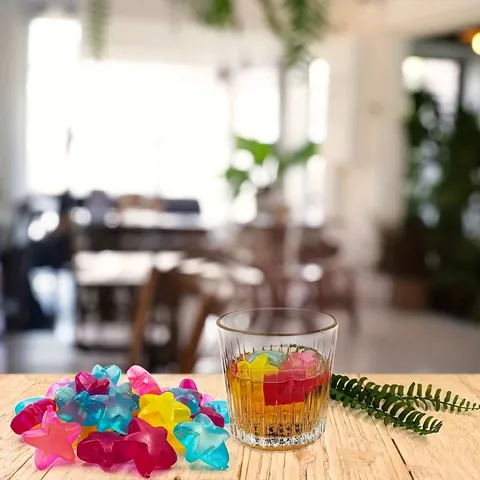 Herbruikbare Ijsblokjes Stervorm Gekleurde Kunststof Ijsblokjes Voor Drankjes Zomerfeest Bar Snel Koelen Ijsstenen