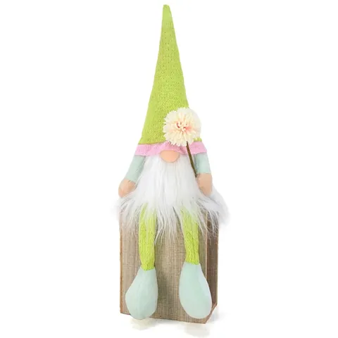 American Country Nordic Style Faceless Gnome Plush Doll Christmas Green Long Legged Sitting Gnome Home Party Decoration Ornament Gift