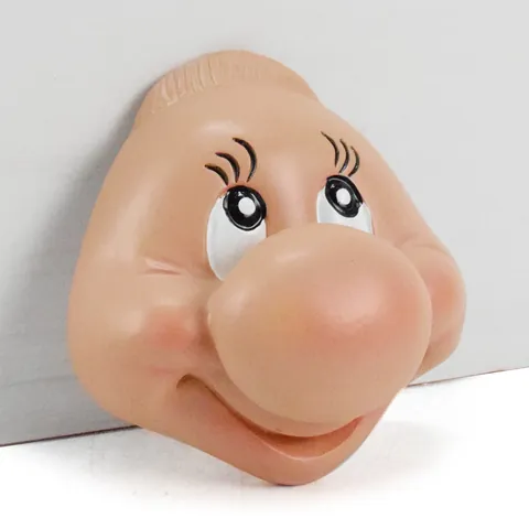 Accesorio de Cara de Resina para Muñeca Gnomo de Guiño Pintado a Mano Nariz Grande Elfo de Muñeco de Enano Piezas de DIY para Decoración de Jardín Hogar