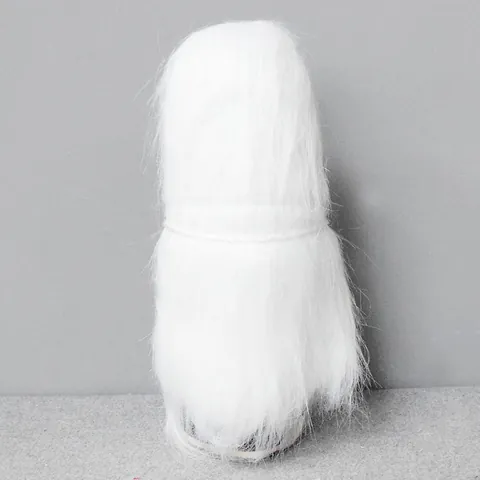 Halloween White Ghost Ornament Spooky Cute Long Haired Ghost Doll Desktop Decor For Party Home Office Polyester White Ghost