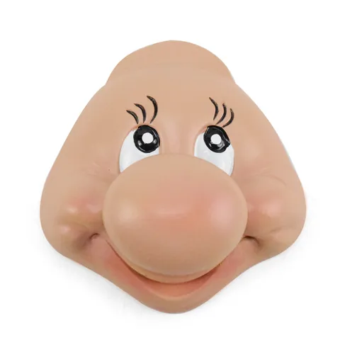 Accesorio de Cara de Resina para Muñeca Gnomo de Guiño Pintado a Mano Nariz Grande Elfo de Muñeco de Enano Piezas de DIY para Decoración de Jardín Hogar