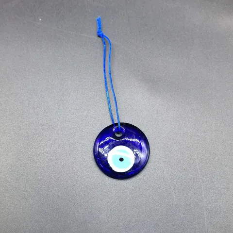Blue Glass Evil Eye Pendant Nazar Boncuk Keychain Accessory Greek Turkish Style Car Home Hanging Ornament Decoration