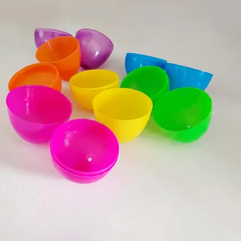 Easter Eggs Plastic Refillable Surprise Eggs Shells For Kids Party Hunt Game Favors DIY Crafts Multi-colored Eggs Home Decor