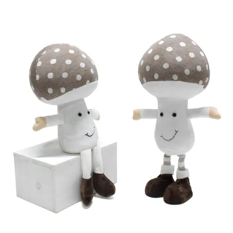 Handmade Mushroom Elf Plush Toy Polka Dot Cap Stuffed Doll Cute Figurine Home Decor Easter Ornament Gift For Kids Women