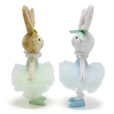 Sweet Easter Plush Bunny Rabbit Ornament With Lace Tutu Skirt For Easter Home Decoration Party Favors Cute Stuffed Animal Doll
