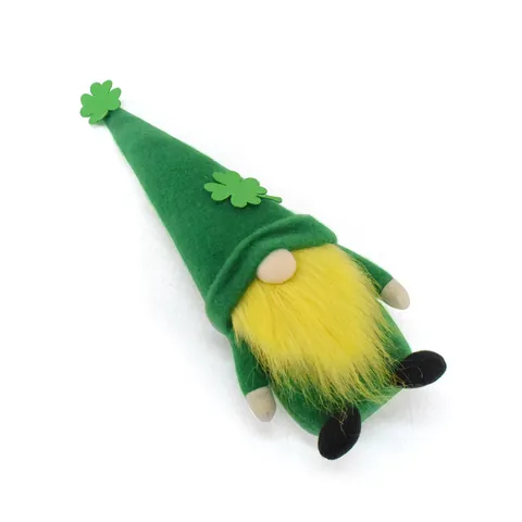 Gnome de la Saint Patrick Poupée Vert Trèfle Sans Visage Peluche Chanceux Rudolph Figurine Décoration de Table Maison