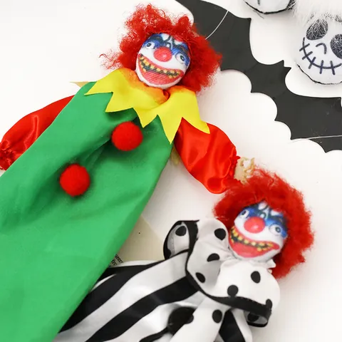 Halloween Horror Clown Pendant Scary Circus Clown Doll Hanging Ornaments Haunted House Party Props Festival Decorations