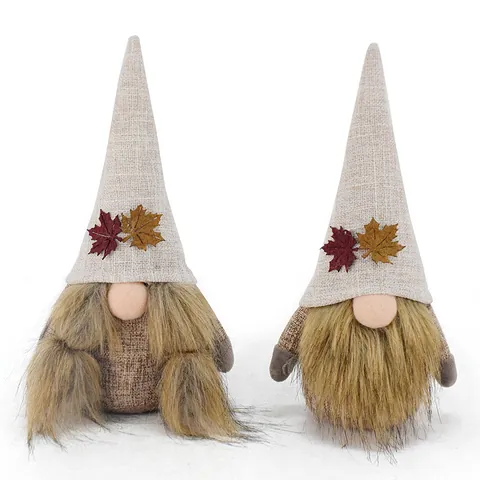 Herbst Ahornblatt Rudolph Gesichtslose Puppe Erntefest Gnom Handgefertigt Rustikal Country Goblins Plüsch Für Fall Home Deko Geschenk