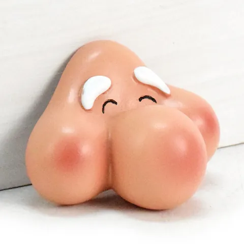 Resin Gnome Old Man Face Accessory For DIY Doll Making Cute Big Round Nose Handcrafted European Style Resin Craft Decoration